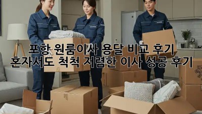 포항 원룸이사 용달 비교 후기: 혼자서도 척척! 저렴한 이사 성공 후기! 🎉